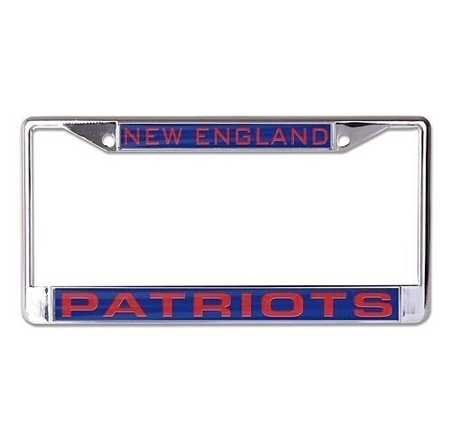 New England Patriots Laser Chrome Metal License Plate Frame