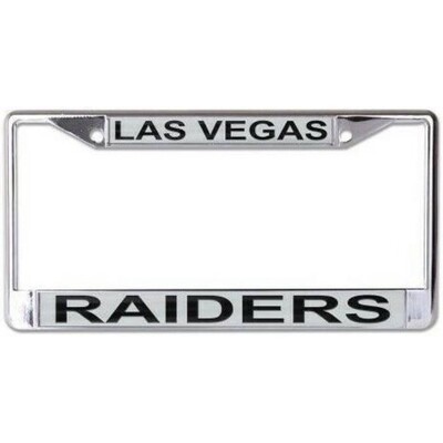 Las Vegas Raiders Silver Chrome Metal License Plate Frame