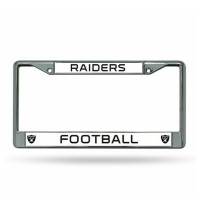 Las Vegas Raiders Chrome Metal License Plate Frame Las Vegas Raiders Chrome Metal License Plate Frame