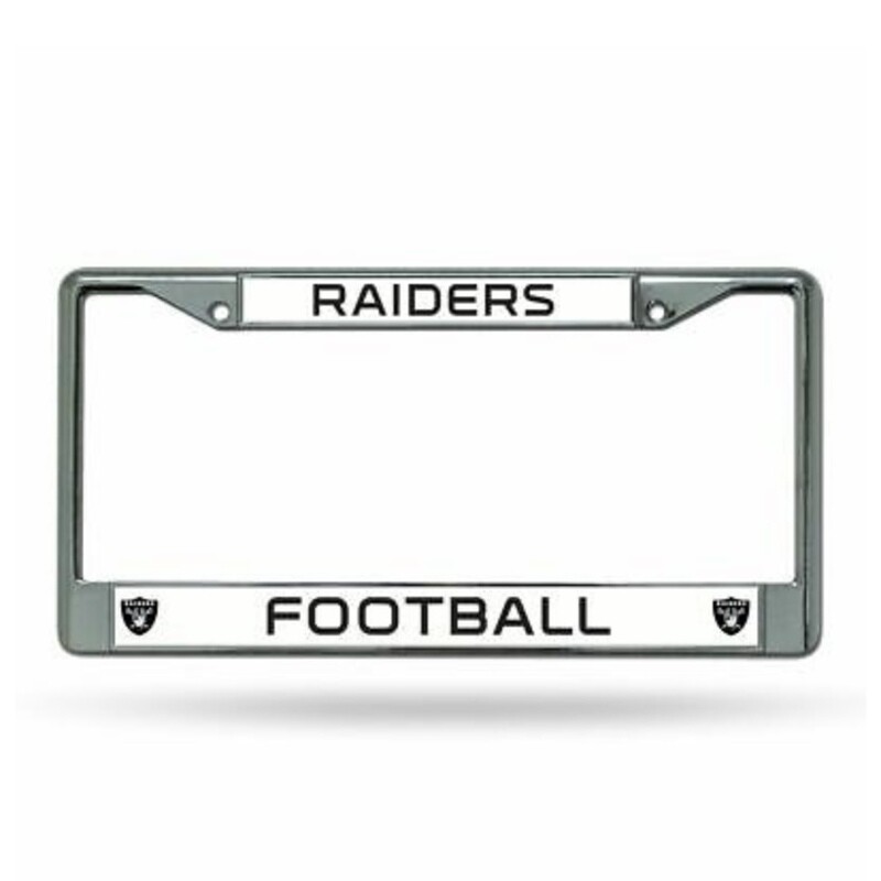 Las Vegas Raiders Chrome Metal License Plate Frame