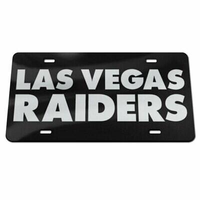 Las Vegas Raiders Acrylic Black Laser Tag License Plate