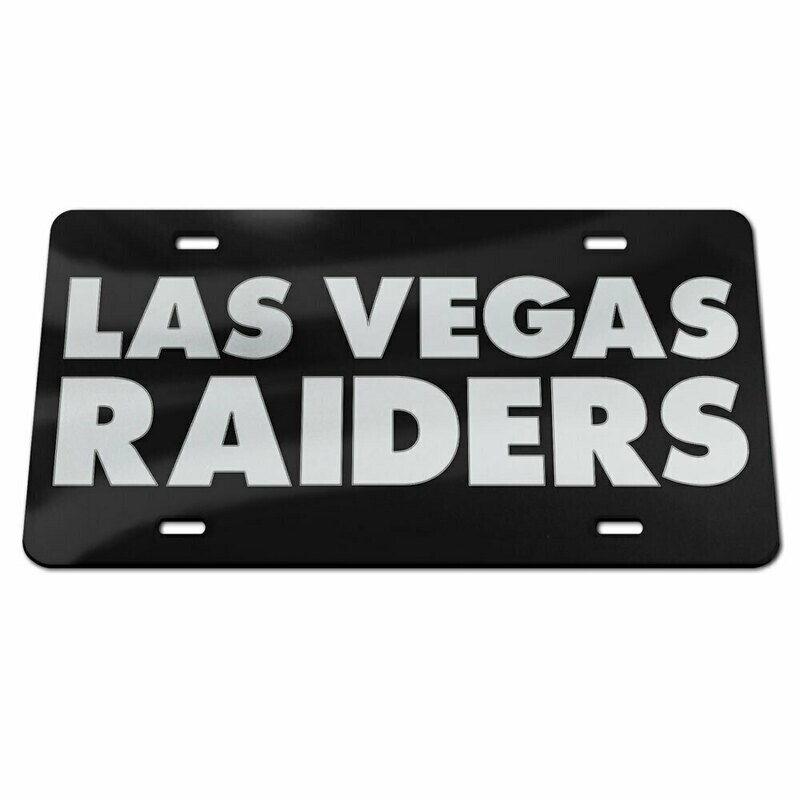 Las Vegas Raiders Acrylic Black Laser Tag License Plate