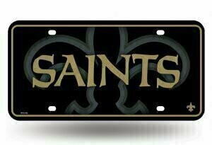 New Orleans Saints Lightweight Metal License Plate