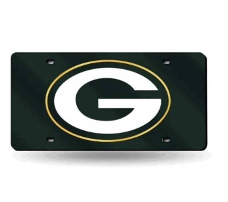 Green Bay Packers Laser Tag Green License Plate