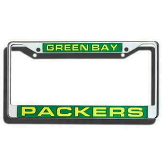 Green Bay Packers Laser Chrome Metal License Plate Frame