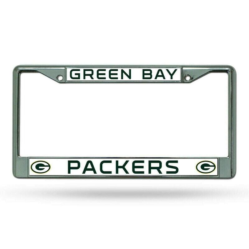 Green Bay Packers Chrome Metal License Plate Frame Green Bay Packers Chrome Metal License Plate Frame