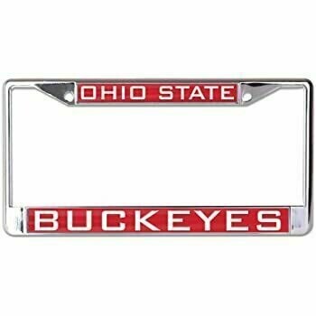 Ohio State Buckeyes Laser Chrome Metal License Plate Frame