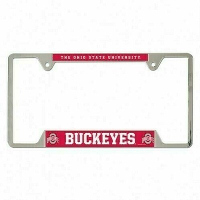 Ohio State Buckeyes Chrome Metal License Plate Frame