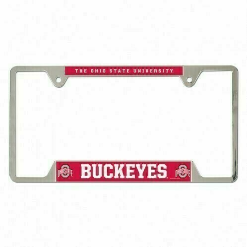 Ohio State Buckeyes Chrome Metal License Plate Frame