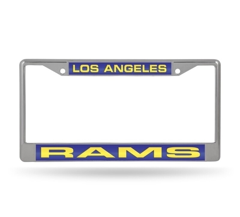Los Angeles Rams Laser Chrome Metal License Plate Frame
