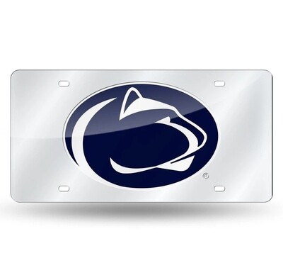 Penn State Nittany Lions Laser Tag Silver License Plate