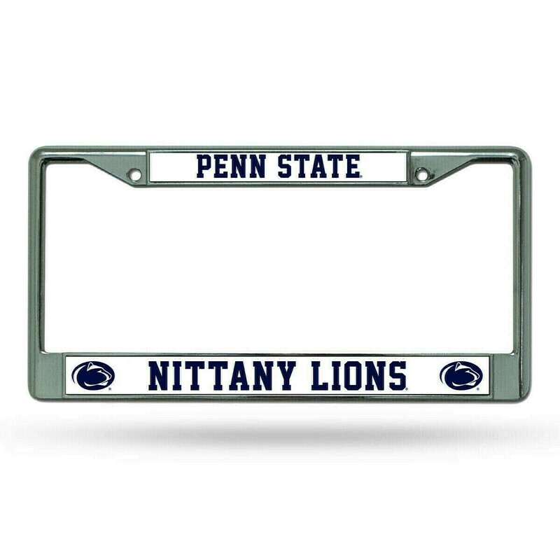 Penn State Nittany Lions Chrome Metal License Plate Frame