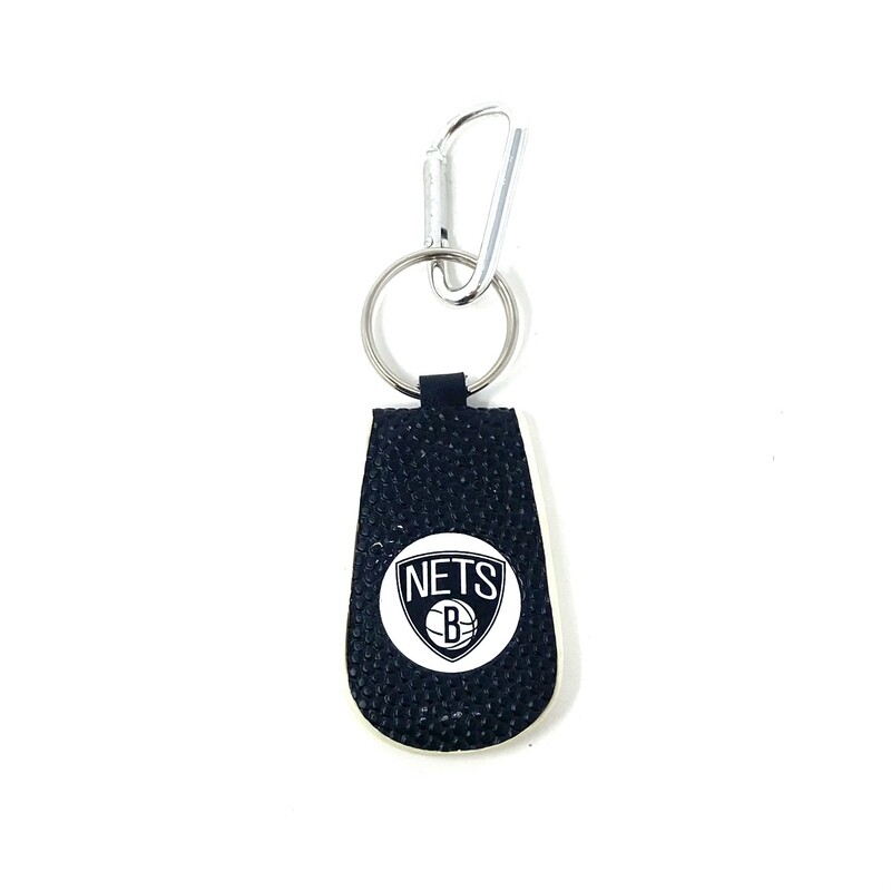 Brooklyn Nets Genuine Basketball Leather Keychain