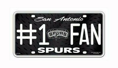 San Antonio Spurs #1 Fan Lightweight Metal License Plate San Antonio Spurs #1 Fan Lightweight Metal License Plate