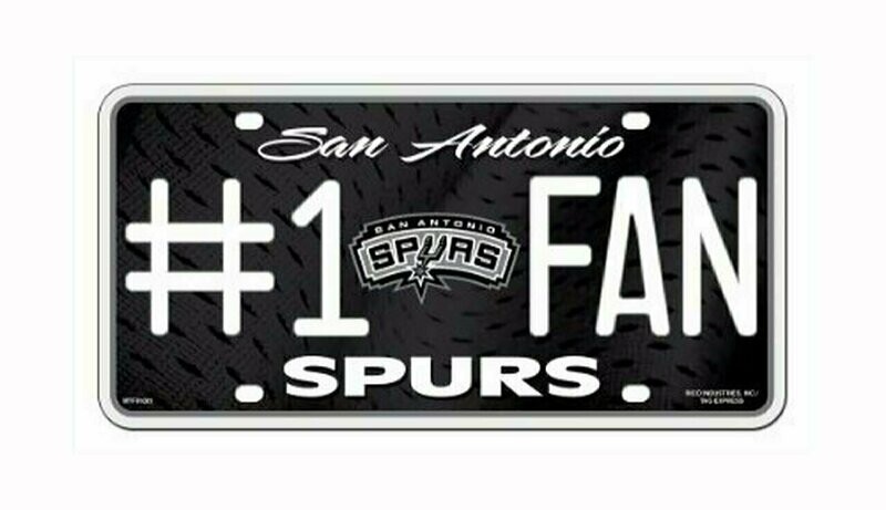 San Antonio Spurs #1 Fan Lightweight Metal License Plate