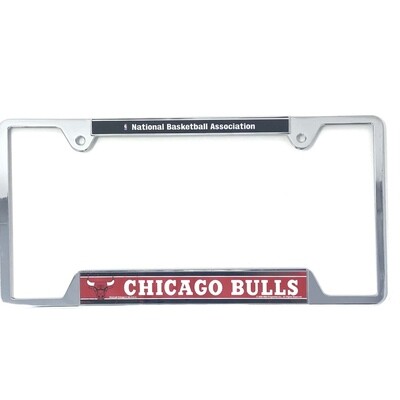 Chicago Bulls NBA Chrome Metal License Plate Frame Chicago Bulls NBA Chrome Metal License Plate Frame