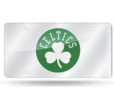 Boston Celtics Laser Tag Silver License Plate Boston Celtics Laser Tag Silver License Plate