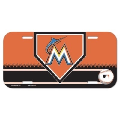 Miami Marlins Plastic License Plate