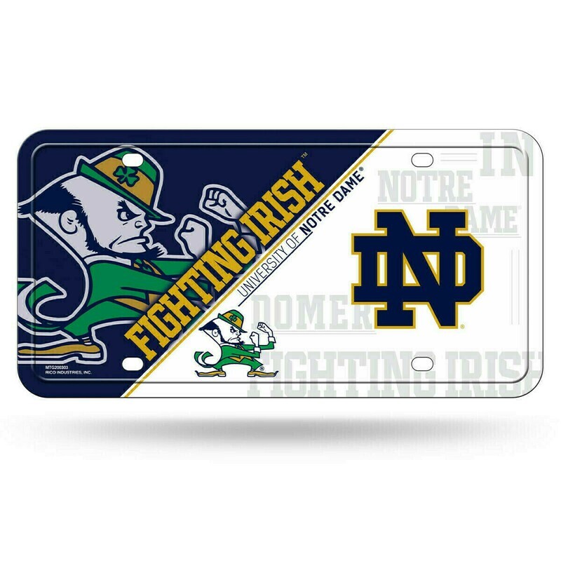 Notre Dame Fighting Irish Lightweight Metal License Plate