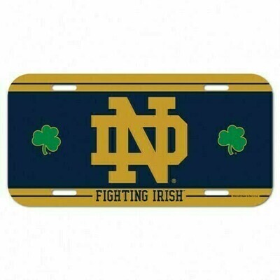 Notre Dame Fighting Irish Plastic License Plate