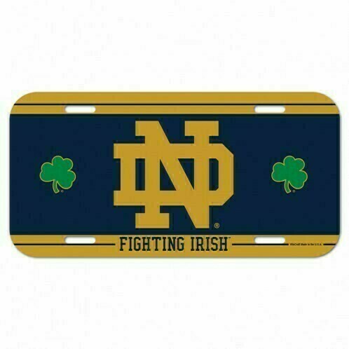 Notre Dame Fighting Irish Plastic License Plate