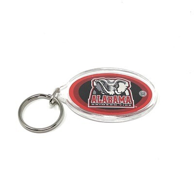 Alabama Crimson Tide Oval Acrylic Key Ring