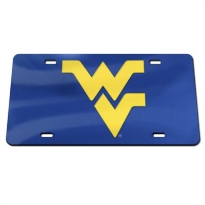 West Virginia Mountaineers Laser Tag Colored Acrylic License Plate