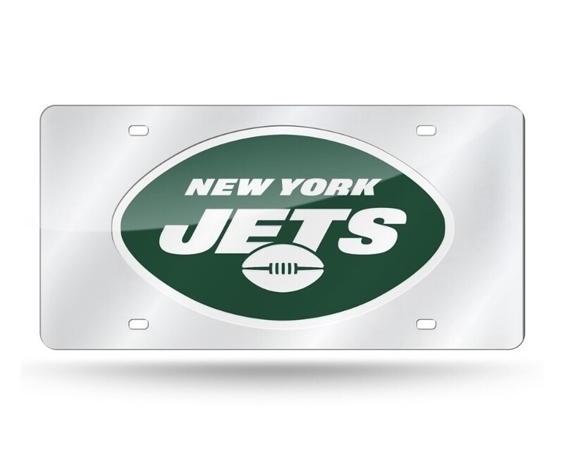 New York Jets Laser Tag Silver License Plate New York Jets Laser Tag Silver License Plate