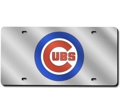 Chicago Cubs Laser Tag Silver License Plate Chicago Cubs Laser Tag Silver License Plate