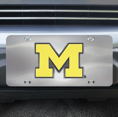 Michigan Wolverines Sports Licensing Solutions Die Cast License Plate