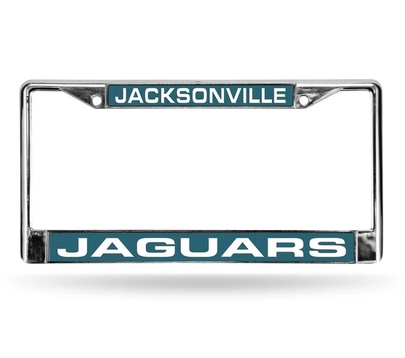 Jacksonville Jaguars Laser Chrome Metal License Plate Frame