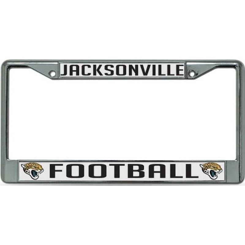 Jacksonville Jaguars Chrome Metal License Plate Frame