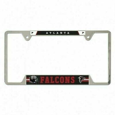 Atlanta Falcons Chrome Metal License Plate Frame