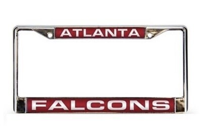 Atlanta Falcons Laser Chrome Metal License Plate Frame
