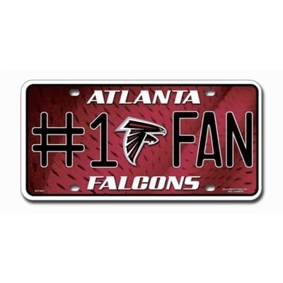Atlanta Falcons #1 Fan Lightweight Metal License Plate