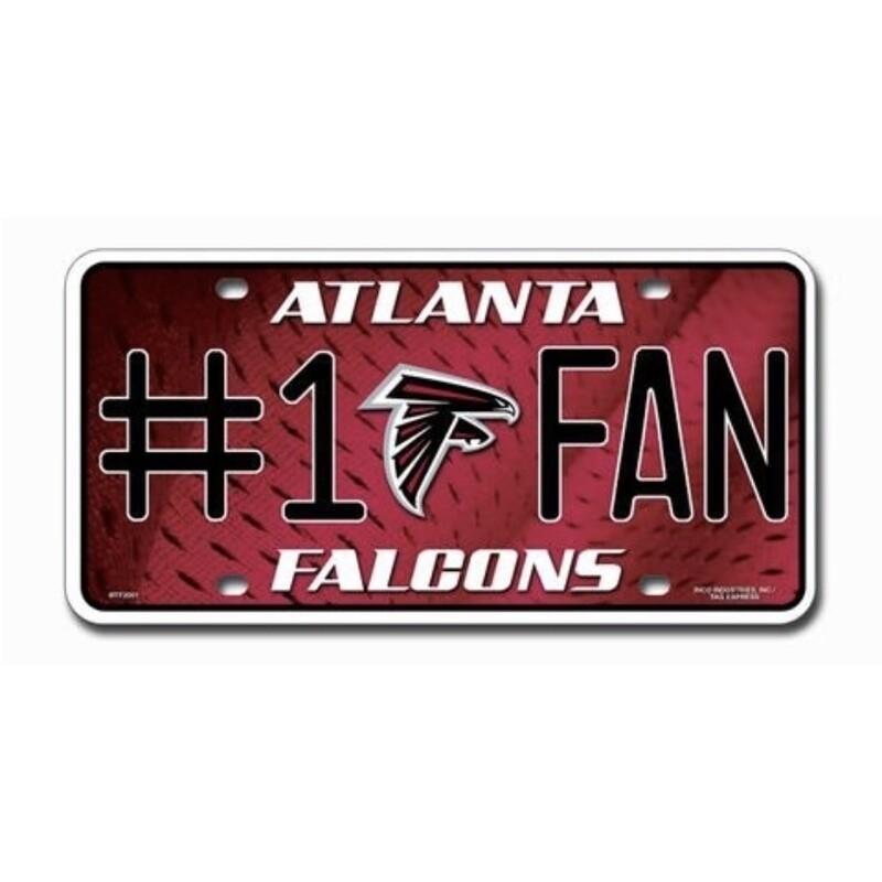 Atlanta Falcons #1 Fan Lightweight Metal License Plate