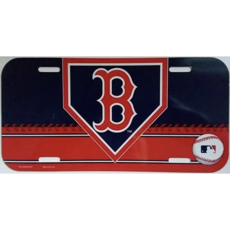 Boston Red Sox Home Plate Plastic License Plate