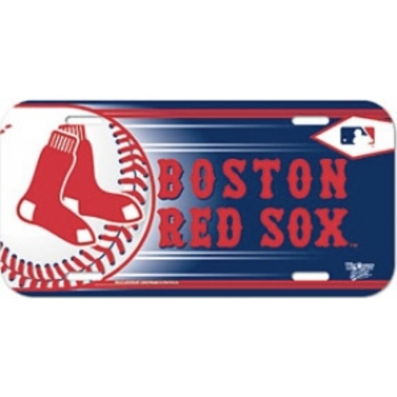 Boston Red Sox Baseball Plastic License Plate