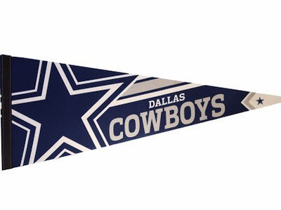 Dallas Cowboys Striped 12" x 30" Premium Pennant