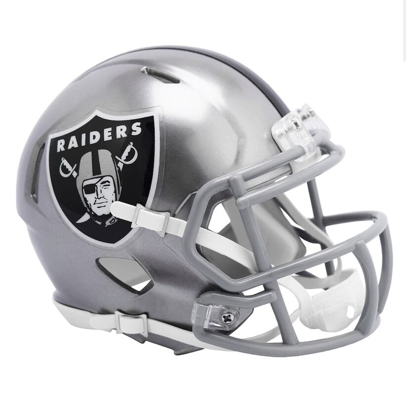 Las Vegas Raiders Riddell Flash Alternate Revolution Speed Mini Football Helmet
