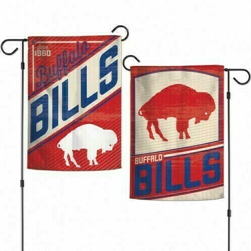 Buffalo Bills Retro 12.5" x 18" Premium 2-Sided Garden Flag