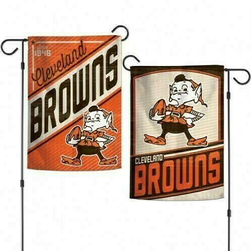 Cleveland Browns Classic Retro 12.5" x 18" Premium 2-Sided Garden Flag