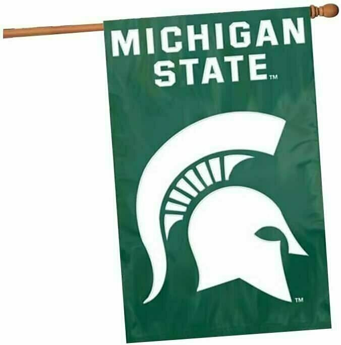 Michigan State Spartans 28" x 44" Vertical Embroidered 2 Sided Flag