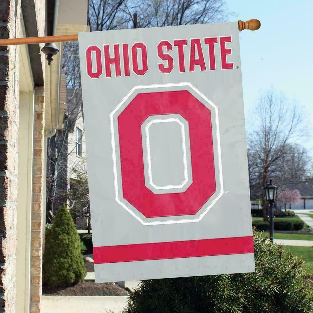 Ohio State Buckeyes 28" x 44" Vertical Embroidered 2 Sided Flag