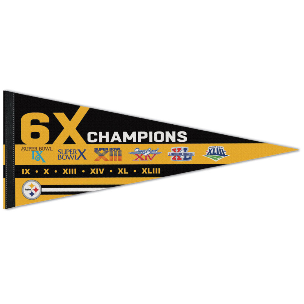 Pittsburgh Steelers 6X SB Champions Premium Pennant