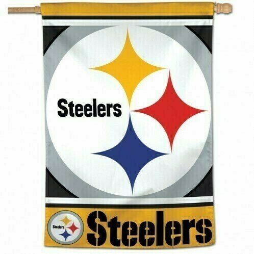 Pittsburgh Steelers Mega Logo 28" x 40" Vertical Flag