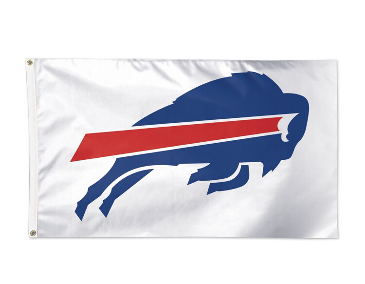 Buffalo Bills 3' x 5' White Deluxe Flag