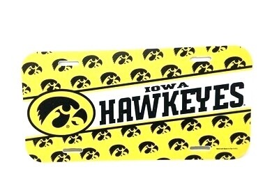 Iowa Hawkeyes Plastic License Plate