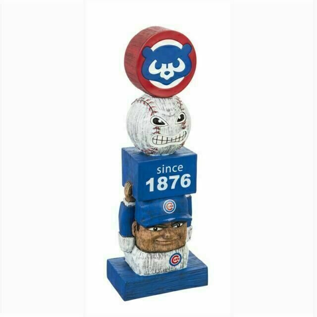 Chicago Cubs Retro Tiki Totem Team Statue