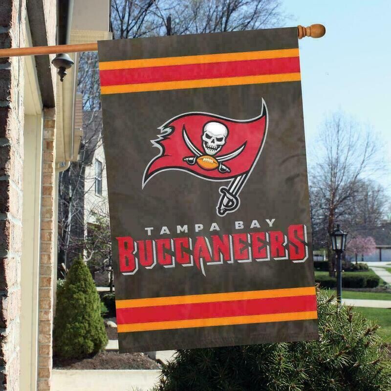 Tampa Bay Buccaneers 28" x 44" Vertical Embroidered 2 Sided Flag